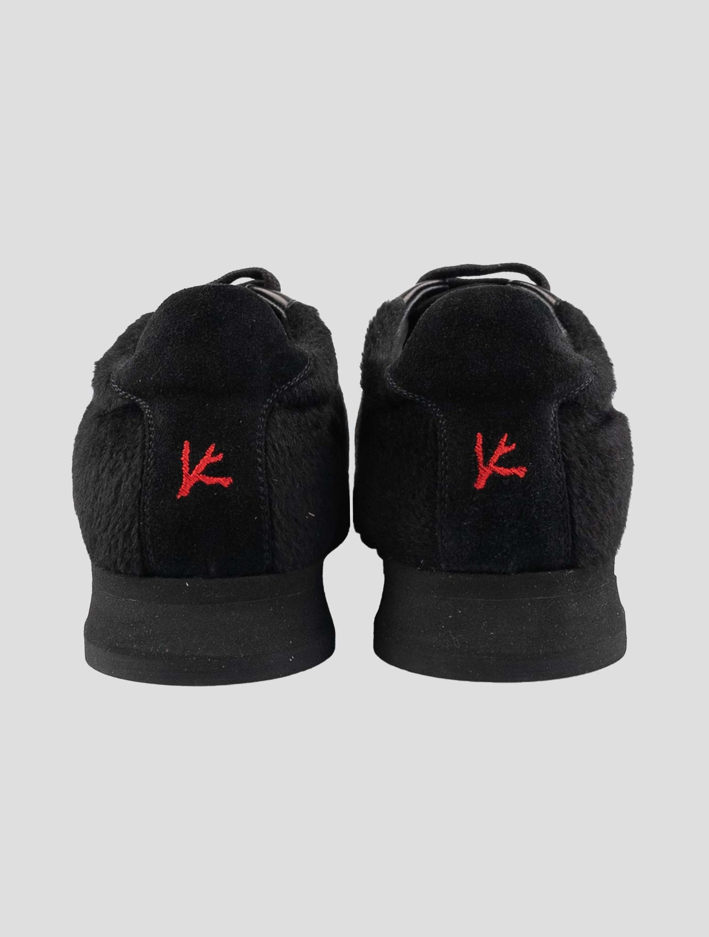 Isaia Black Alpaca Wool Sneakers