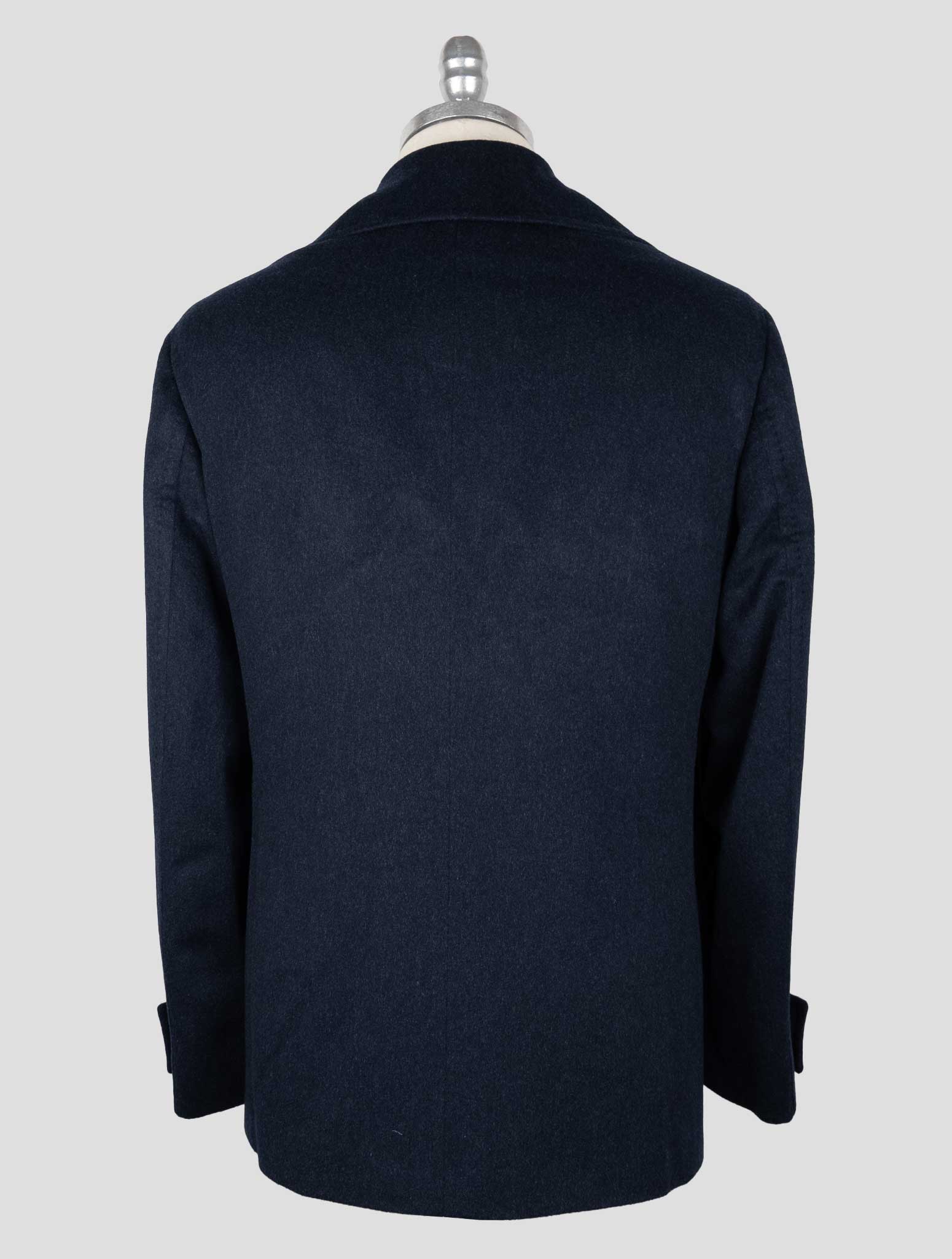 Isaia Blue Cashmere Double Breasted Coat