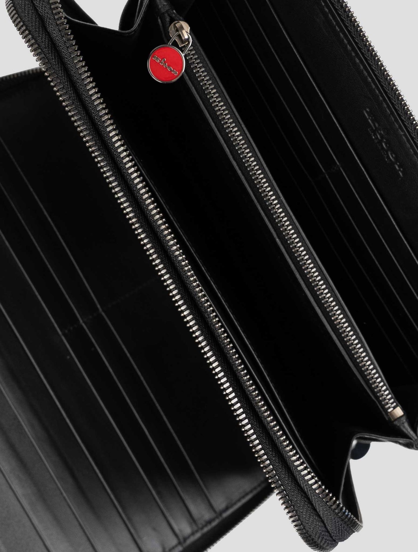 Kiton Black Leather Crocodile Docuent Holder