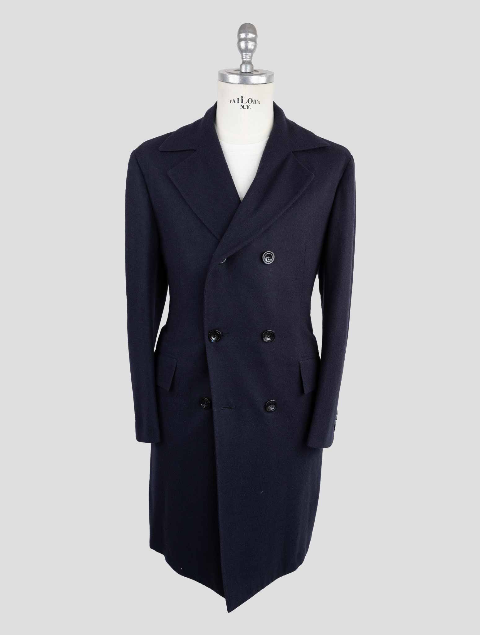 Kiton Blue Cashmere Overcoat