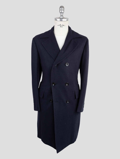 Kiton Blue Cashmere Overcoat