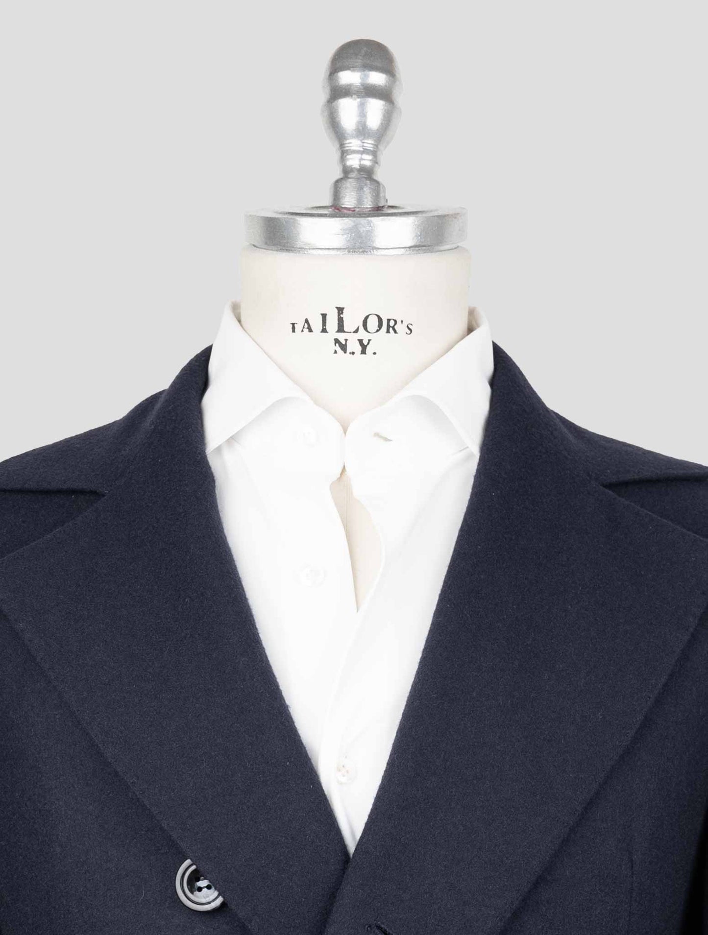 Kiton Blue Cashmere Overcoat