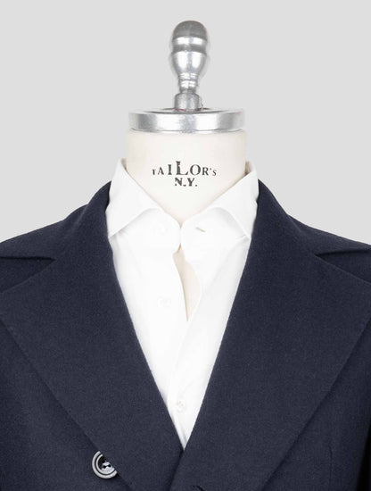 Kiton Blue Cashmere Overcoat