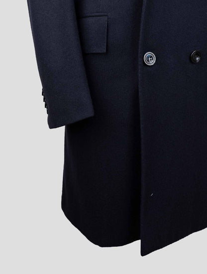 Kiton Blue Cashmere Overcoat
