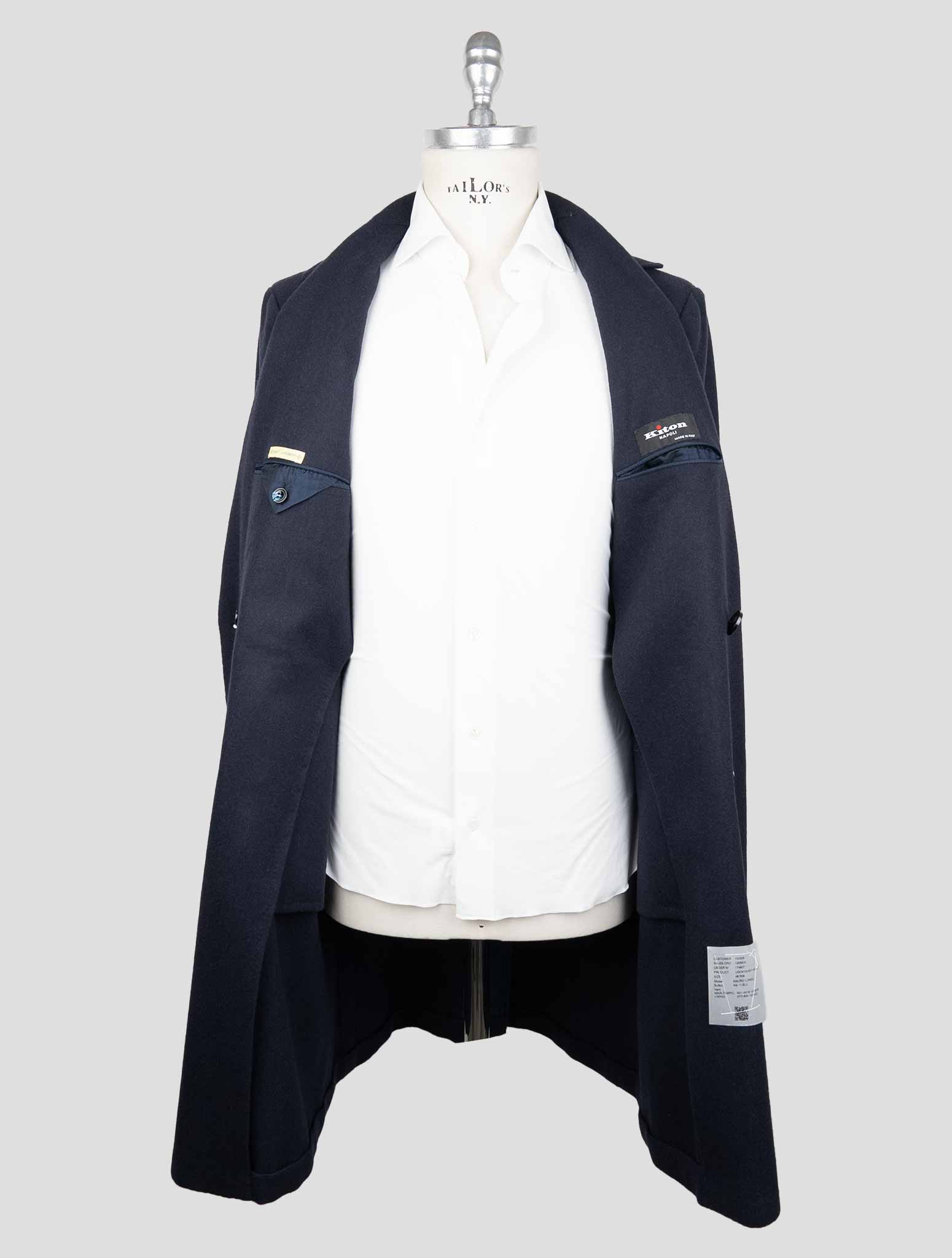 Kiton Blue Cashmere Overcoat