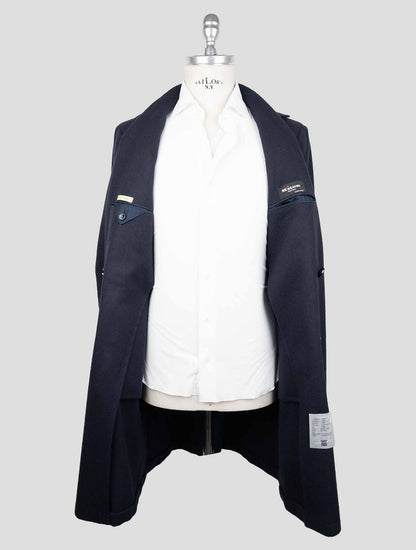 Kiton Blue Cashmere Overcoat