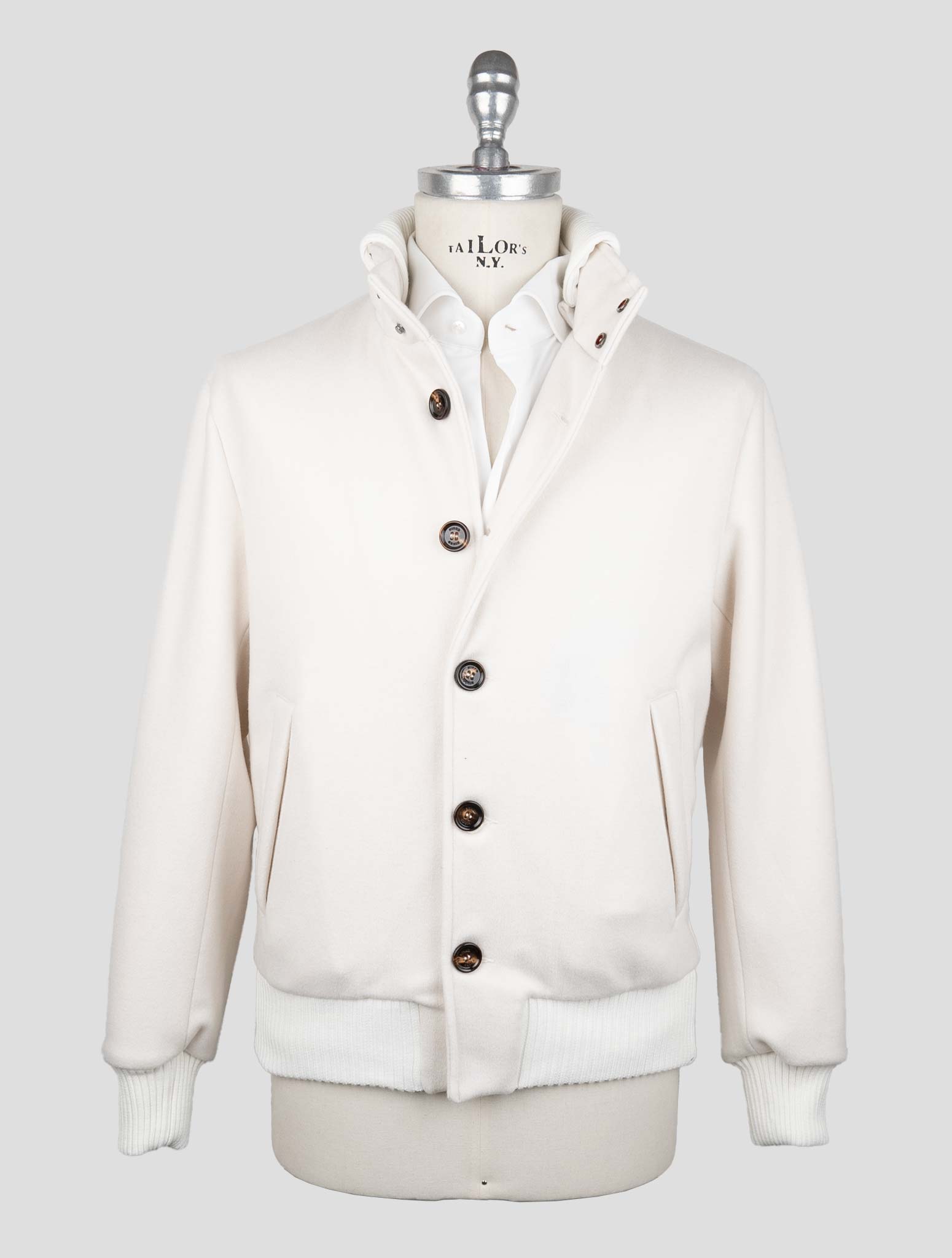 Kired White Pl Acrlic Wool Coat