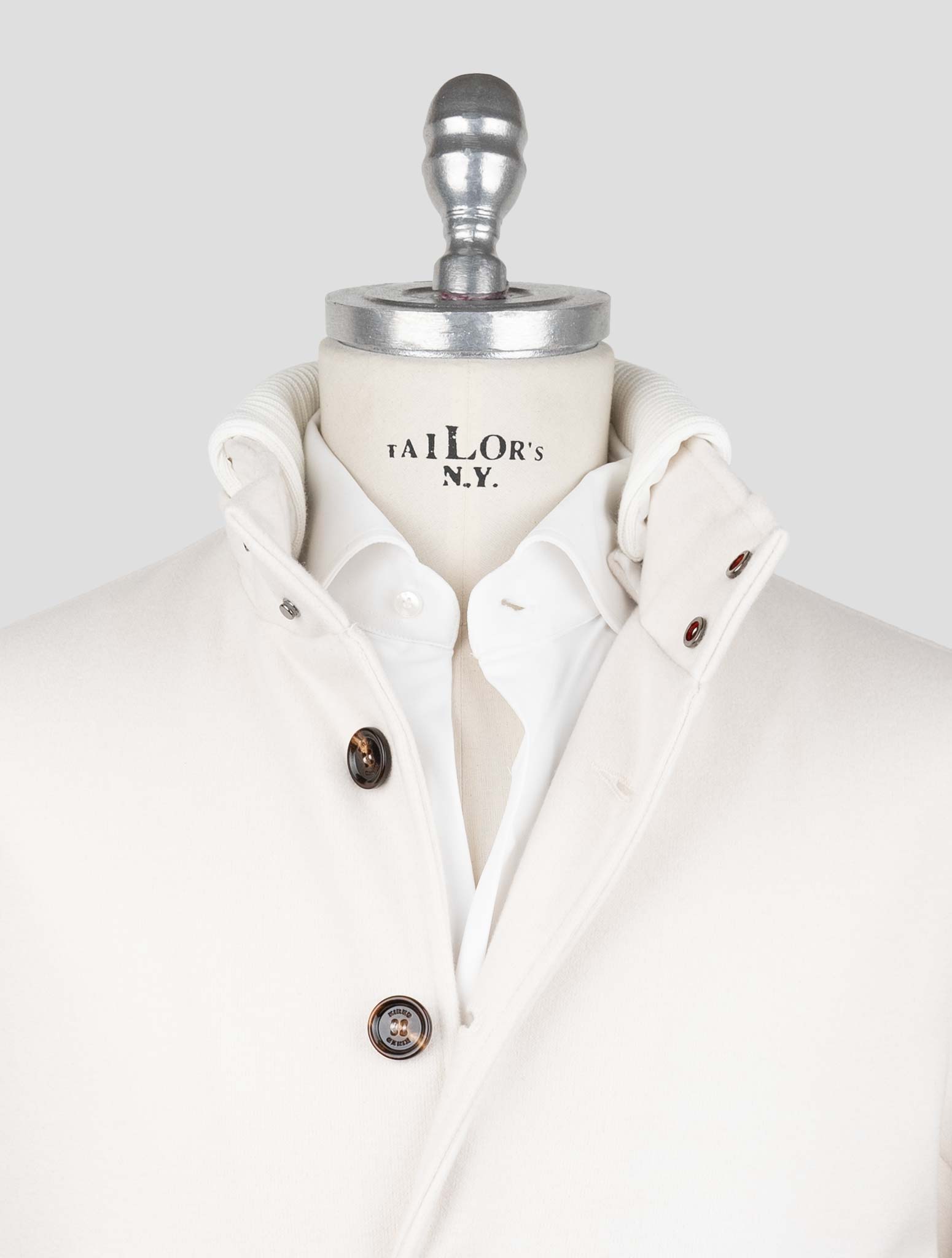 Kired White Pl Acrlic Wool Coat