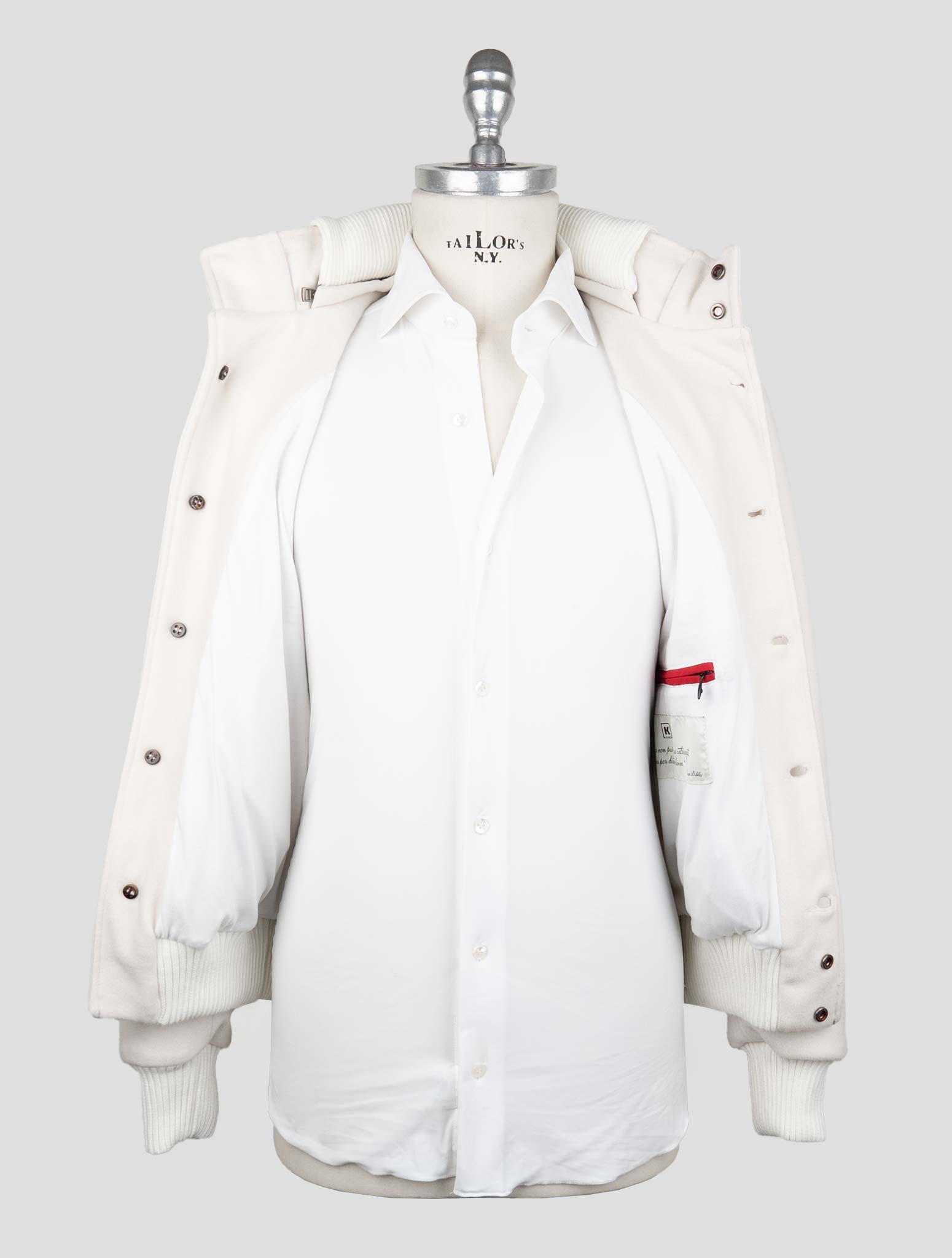 Kired White Pl Acrlic Wool Coat