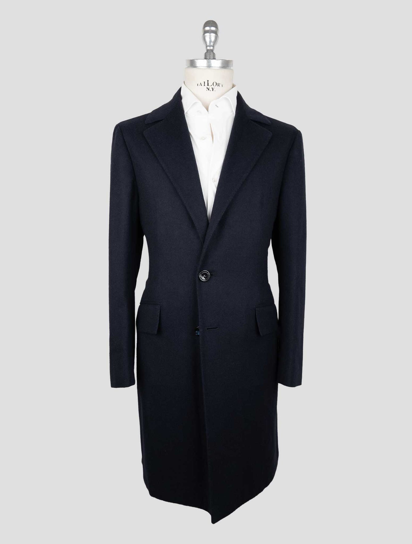 Kiton Blue Cashmere Overcoat