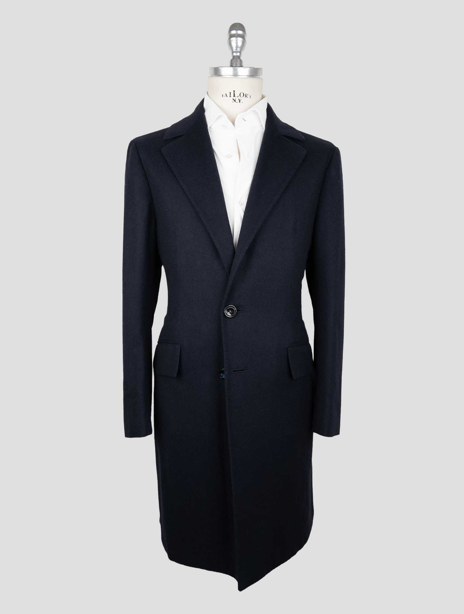 Kiton Blue Cashmere Overcoat