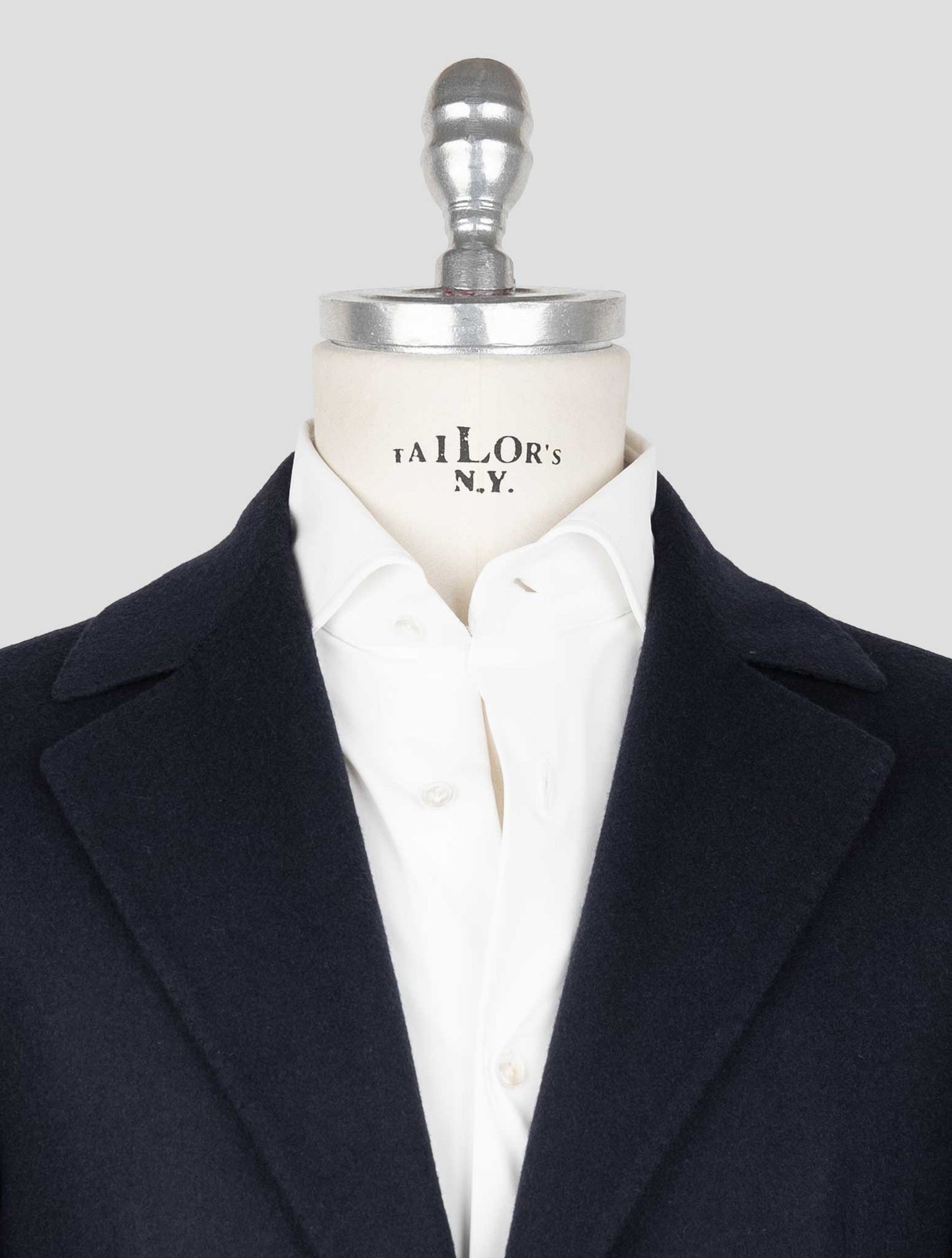 Kiton Blue Cashmere Overcoat
