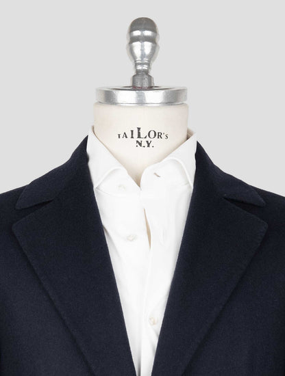 Kiton Blue Cashmere Overcoat