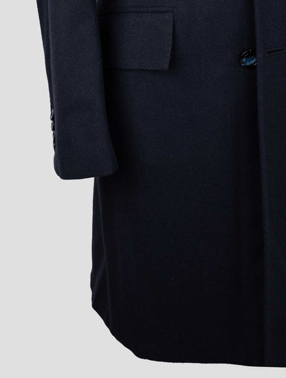 Kiton Blue Cashmere Overcoat