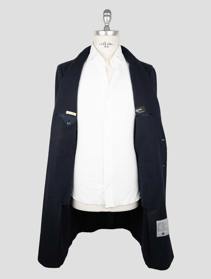 Kiton Blue Cashmere Overcoat