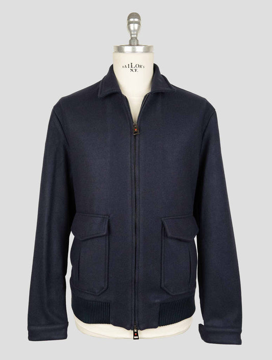 Kired Blue Pl Acetate Wool Coat