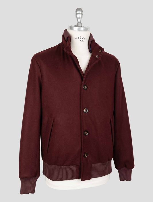 Kired Burgundy Pl Acetate Wool Coat