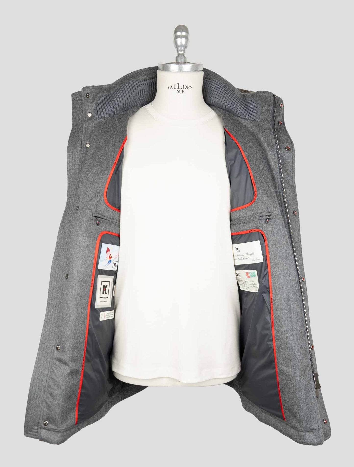 Kired Gray Wool Ea Overcoat