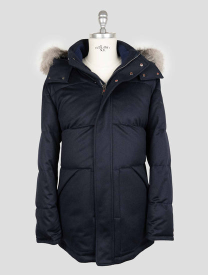 Kired Blue Wool Ea Overcoat