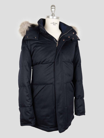 Kired Blue Wool Ea Overcoat