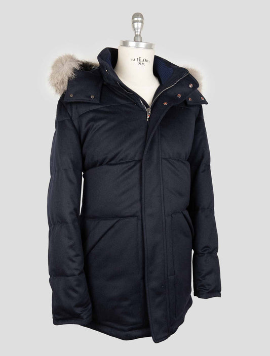 Kired Blue Wool Ea Overcoat