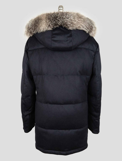 Kired Blue Wool Ea Overcoat