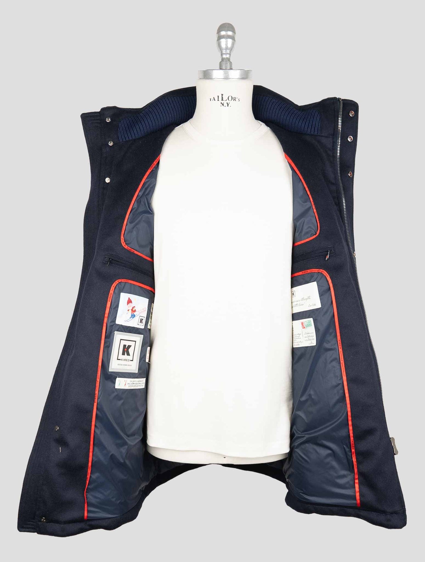 Kired Blue Wool Ea Overcoat