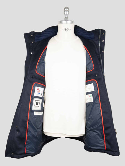 Kired Blue Wool Ea Overcoat