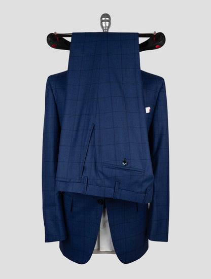 Kiton Blue Virgin Wool Vicuna Perù Suit
