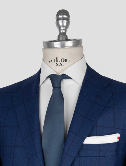 Kiton Blue Virgin Wool Vicuna Perù Suit