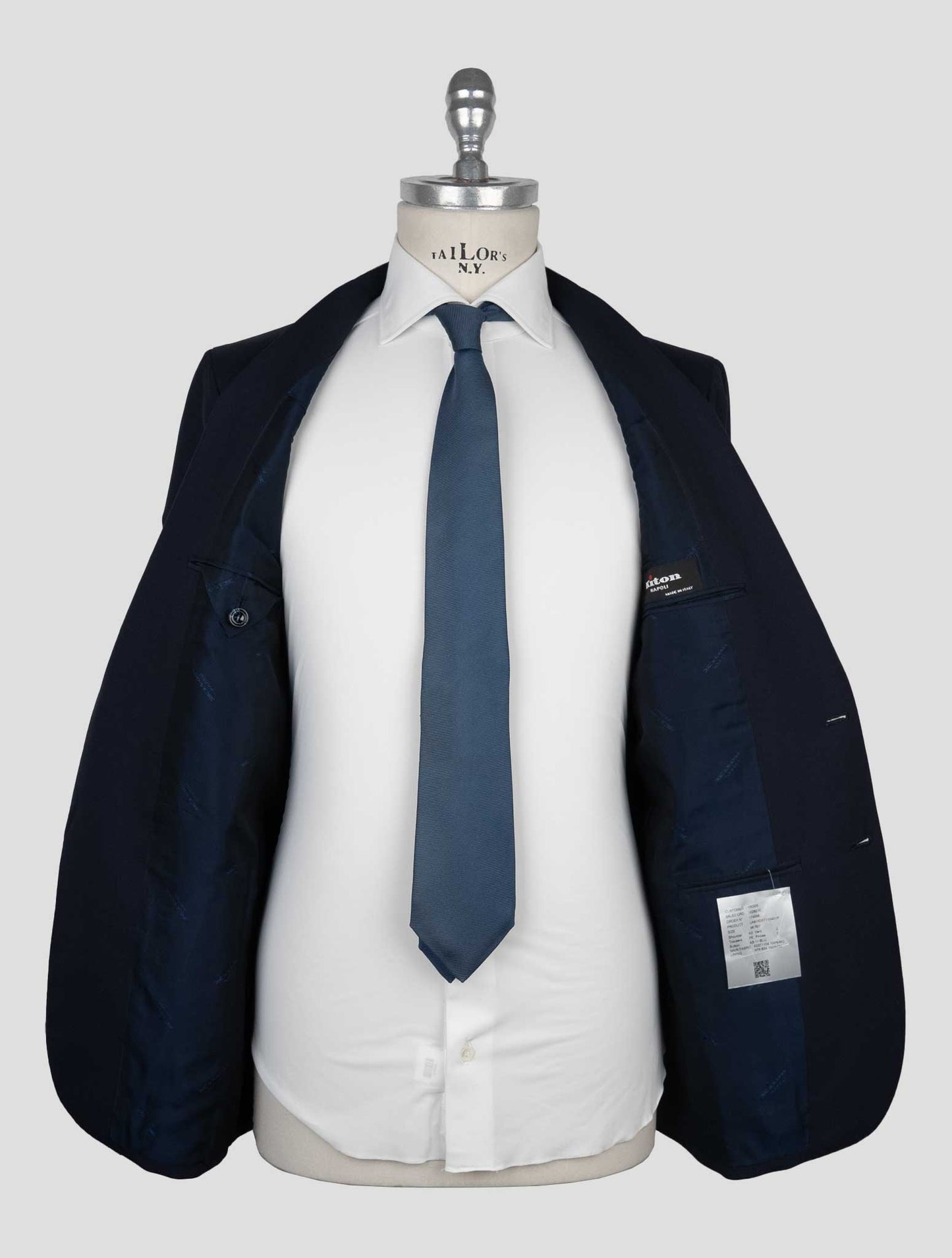 Kiton Dark Blue Wool Suit