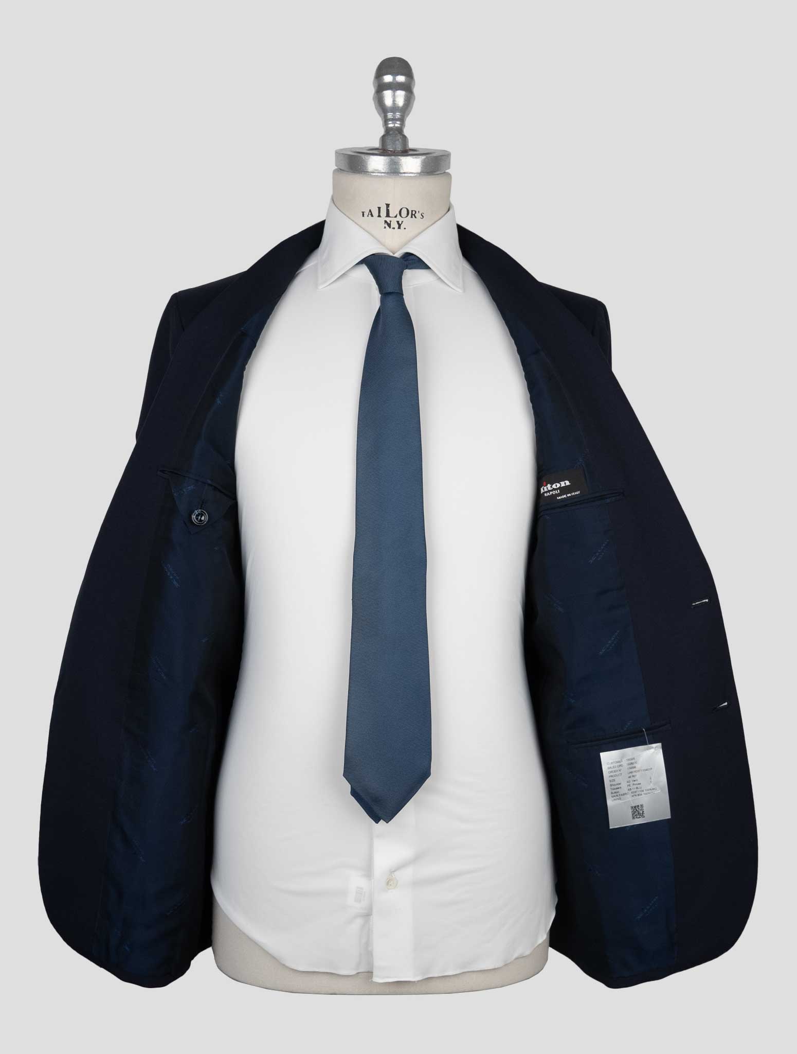 Kiton Dark Blue Wool Suit
