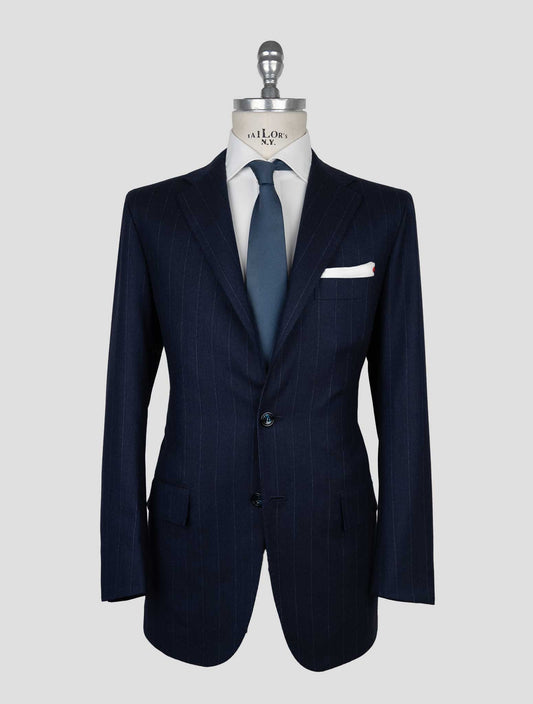 Kiton Dark Blue Virgin Wool Cashmere  Suit