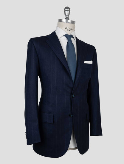 Kiton Dark Blue Virgin Wool Cashmere  Suit