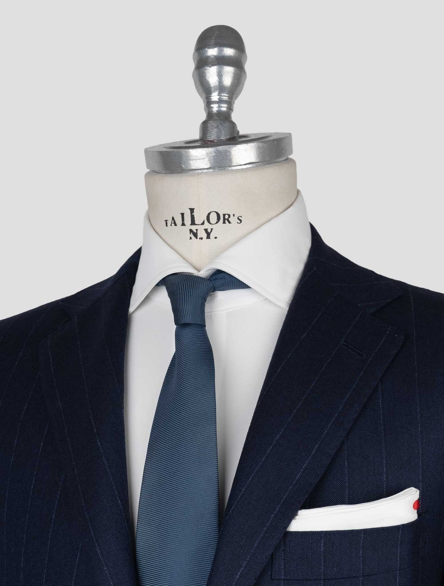Kiton Dark Blue Virgin Wool Cashmere  Suit