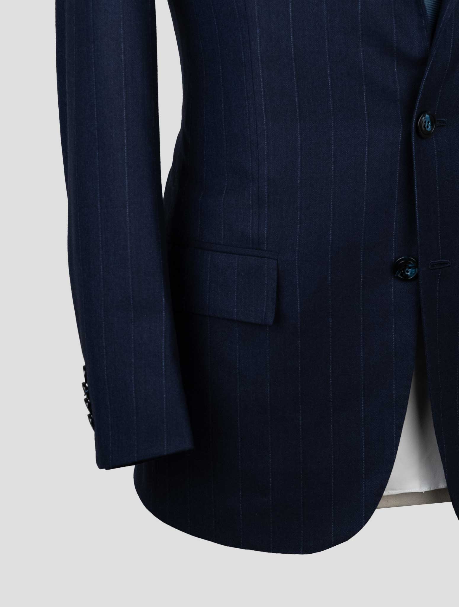 Kiton Dark Blue Virgin Wool Cashmere  Suit