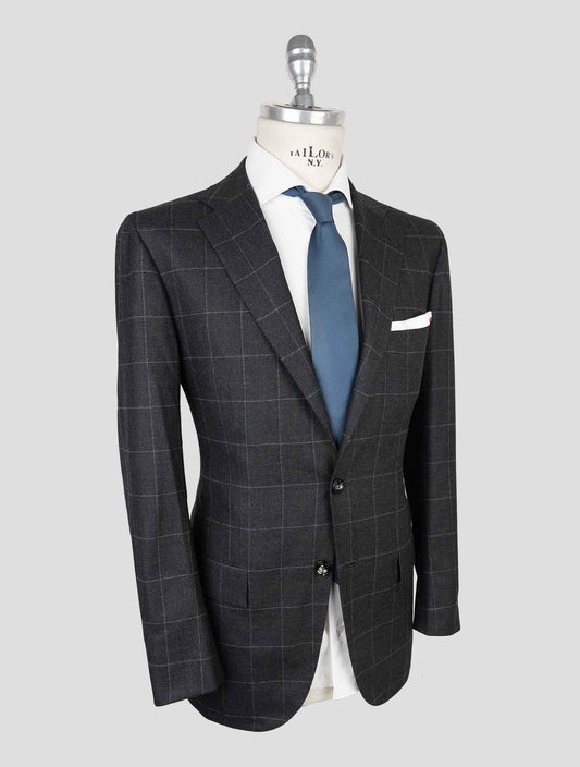 Kiton Dark Gray Virgin Wool Cashmere Suit
