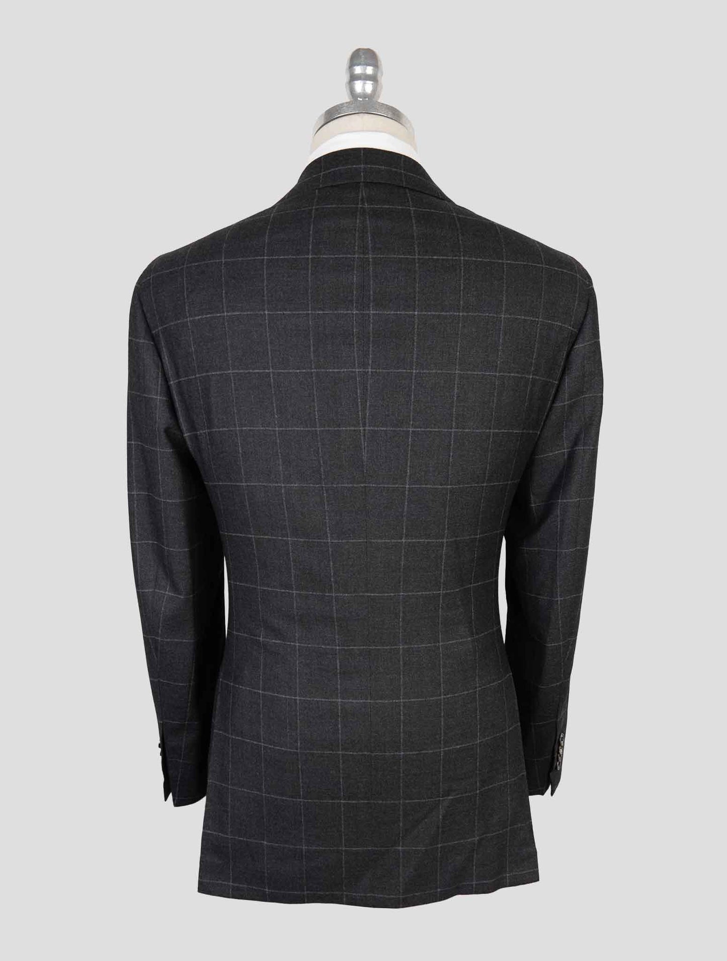 Kiton Dark Gray Virgin Wool Cashmere Suit