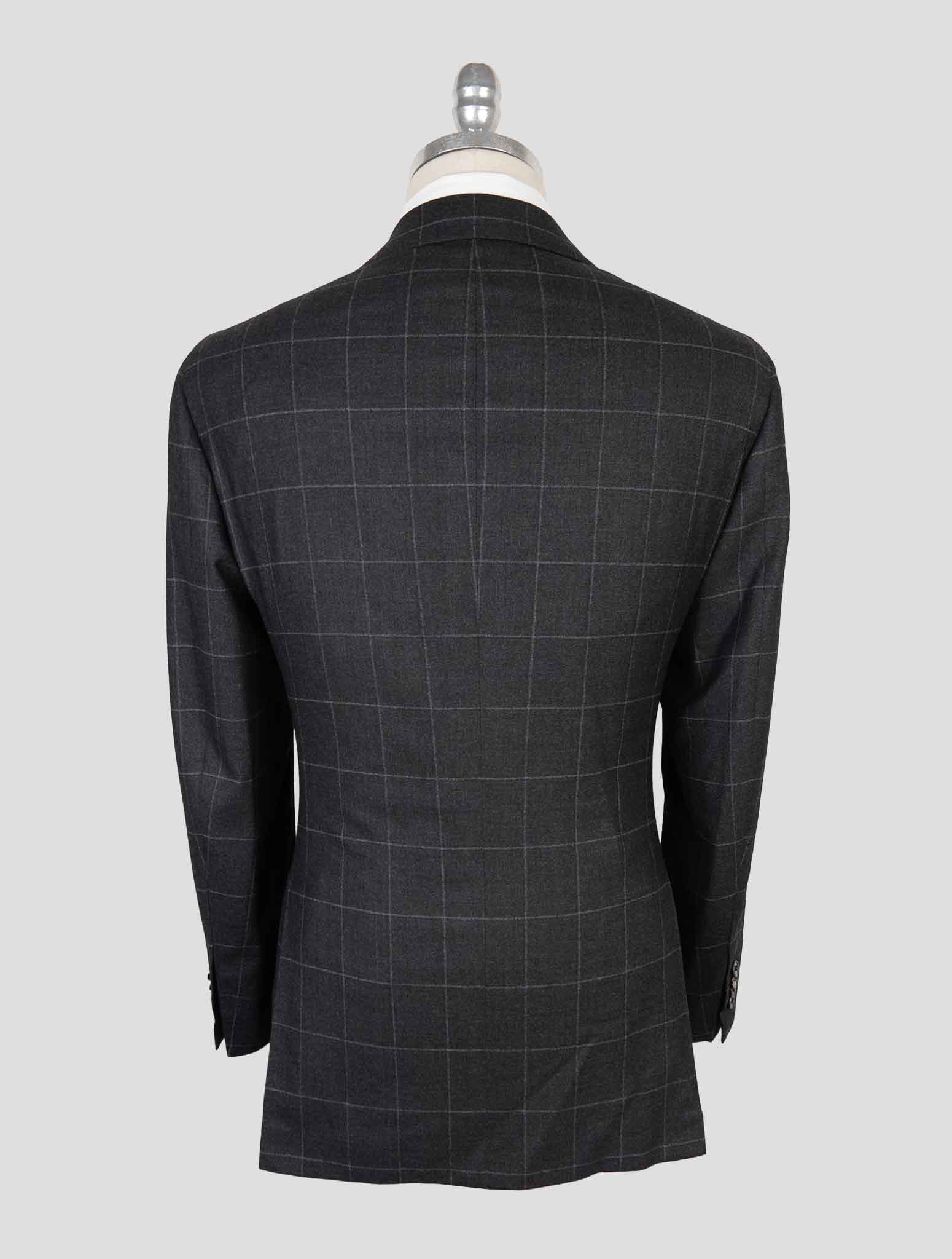 Kiton Dark Gray Virgin Wool Cashmere Suit
