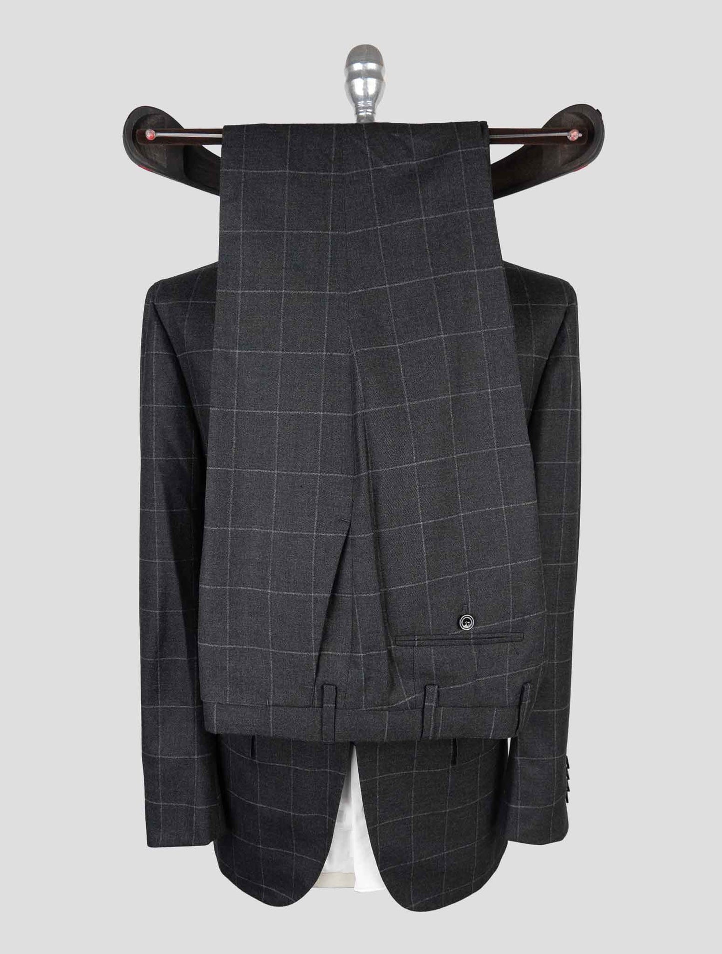 Kiton Dark Gray Virgin Wool Cashmere Suit