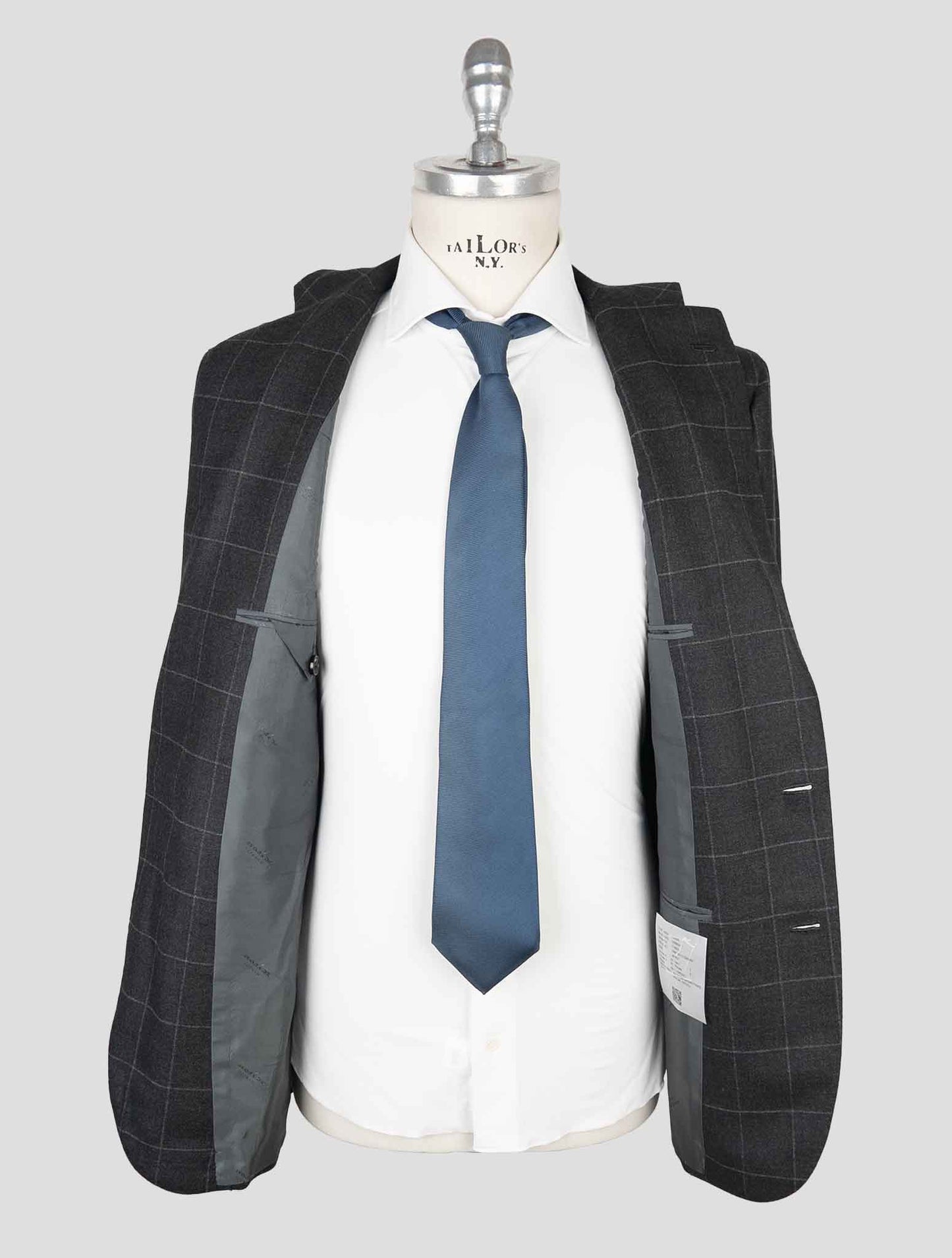 Kiton Dark Gray Virgin Wool Cashmere Suit