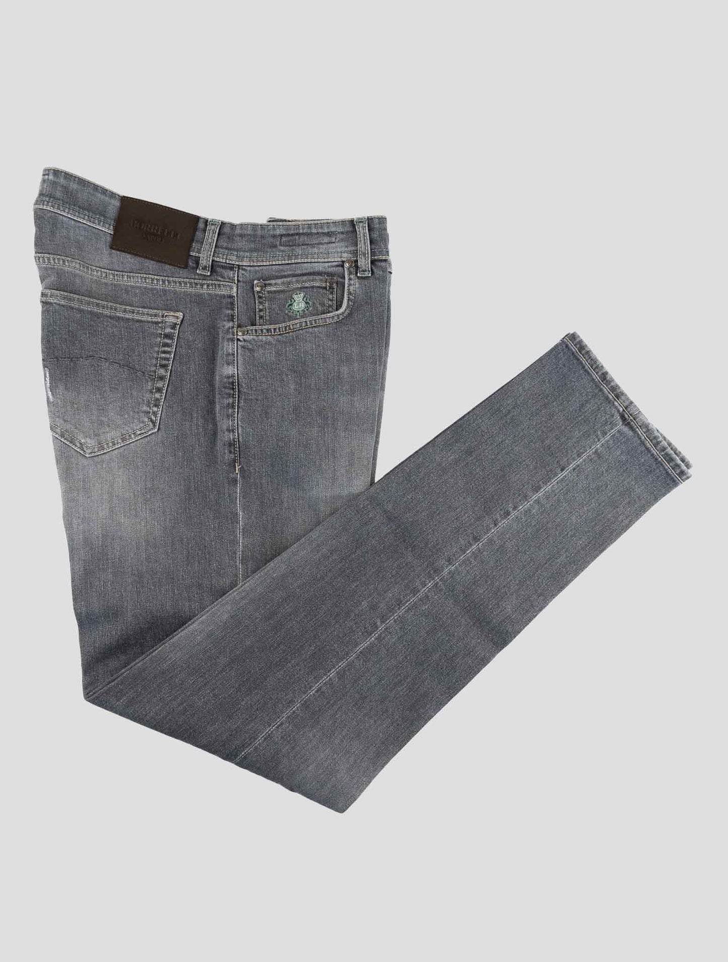Luigi Borrelli Gray Cotton Ea Jeans