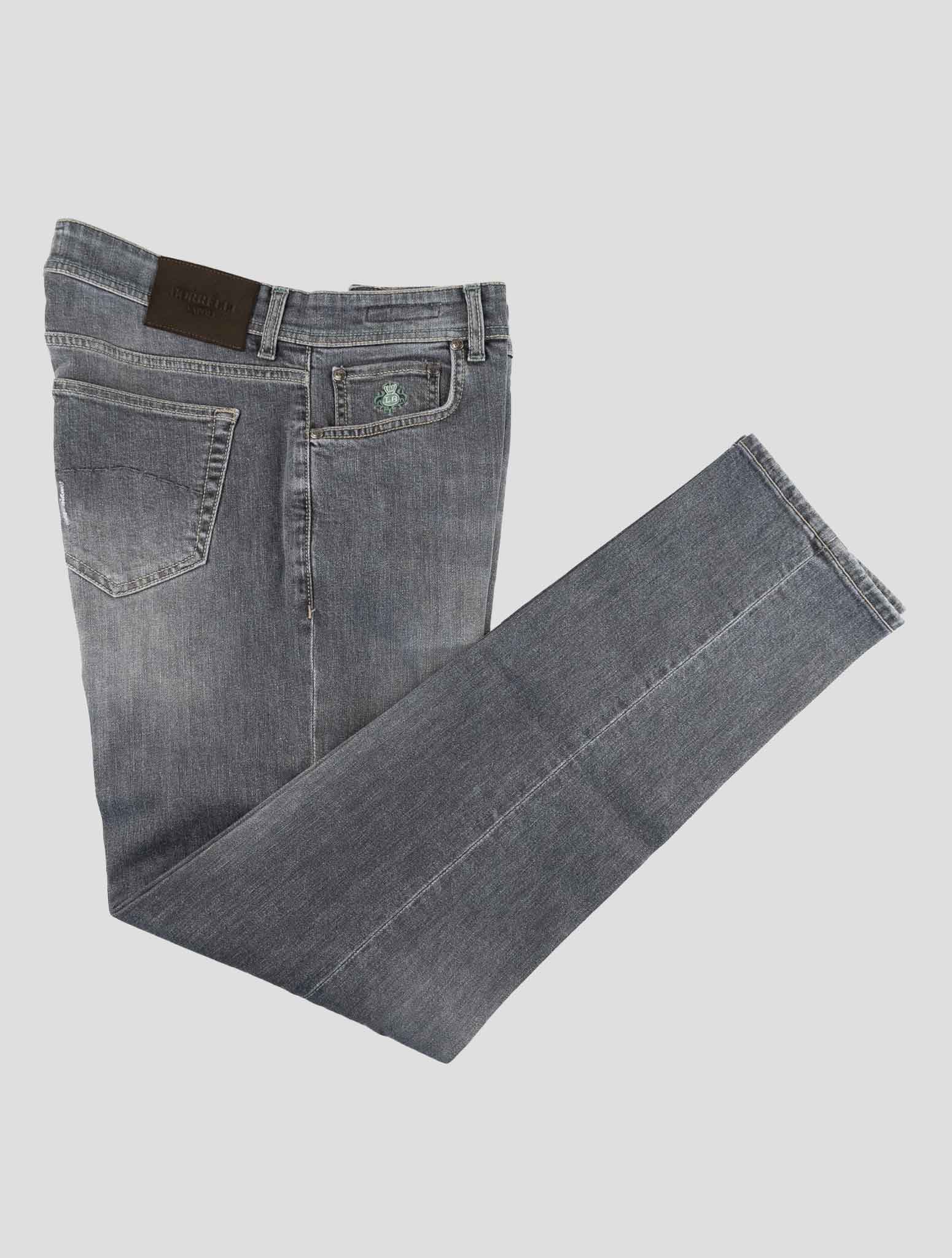 Luigi Borrelli Gray Cotton Ea Jeans