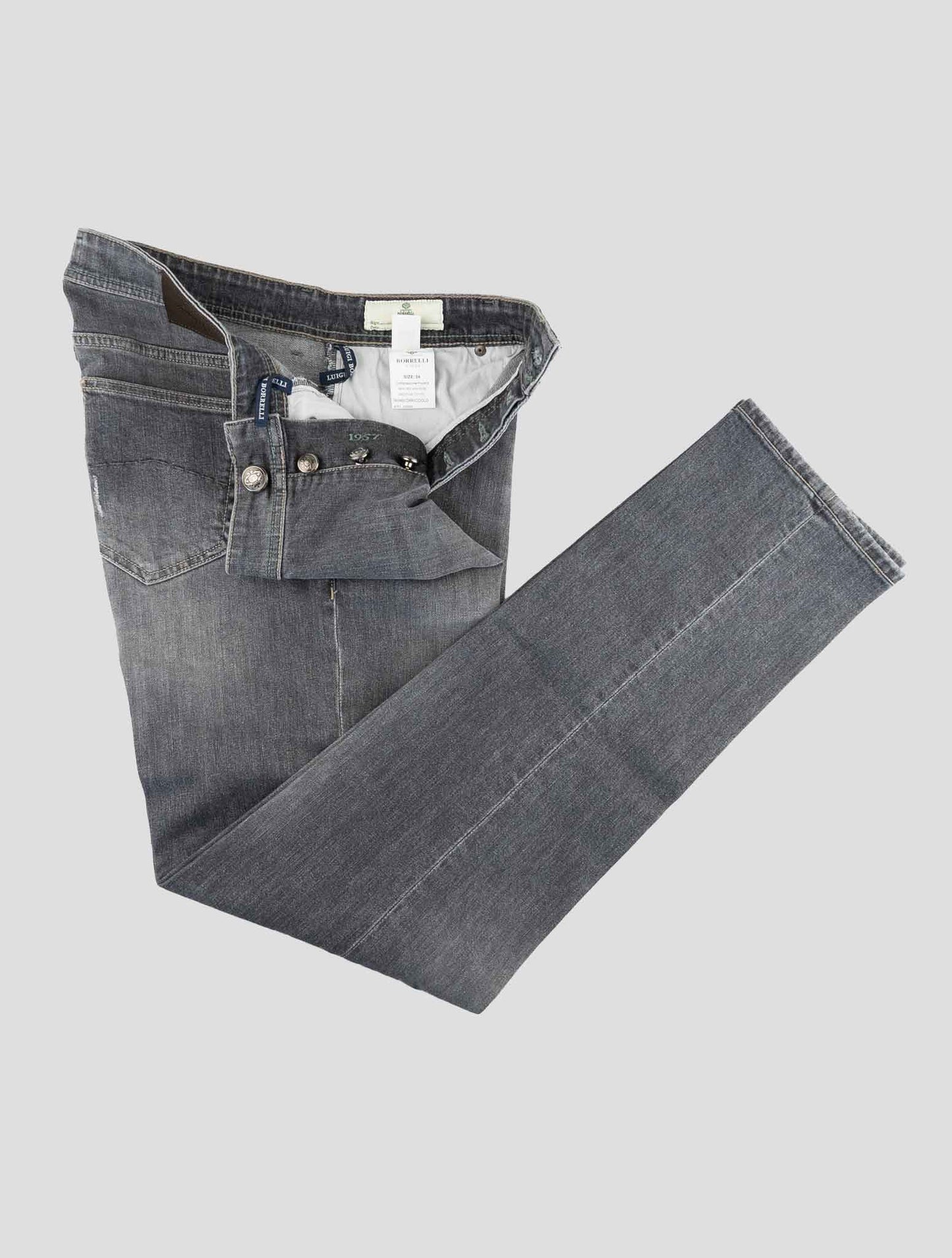 Luigi Borrelli Gray Cotton Ea Jeans