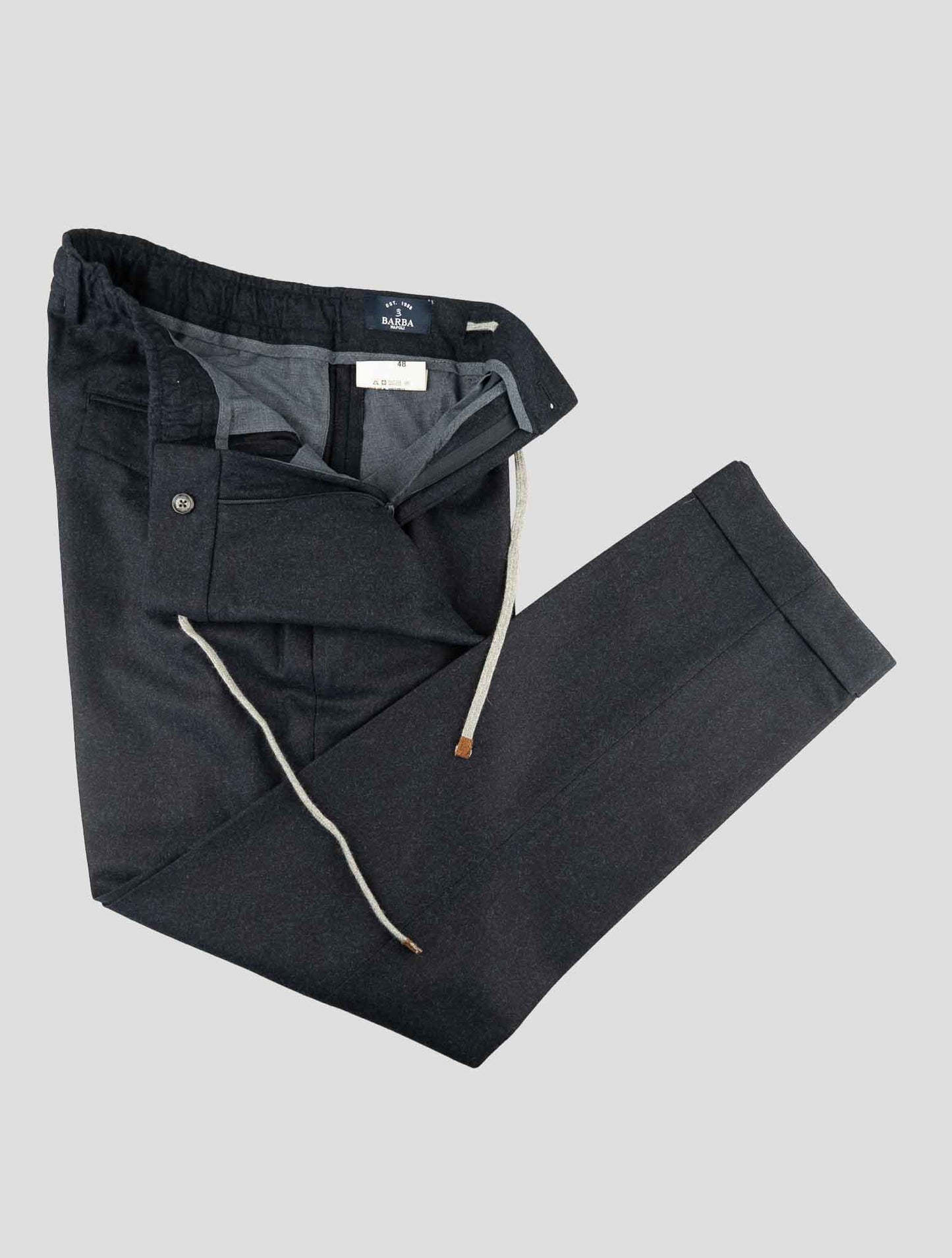 Barba Napoli Blue Virgin Wool Pants