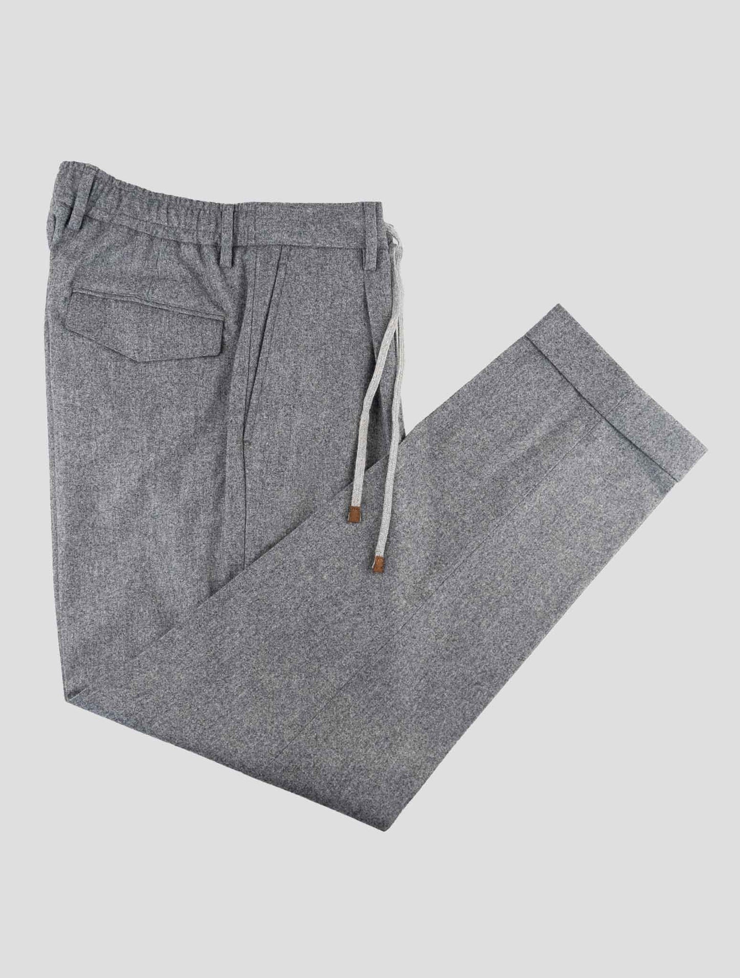 Barba Napoli Gray Virgin Wool Pants