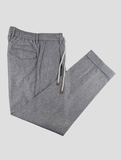 Barba Napoli Gray Virgin Wool Pants