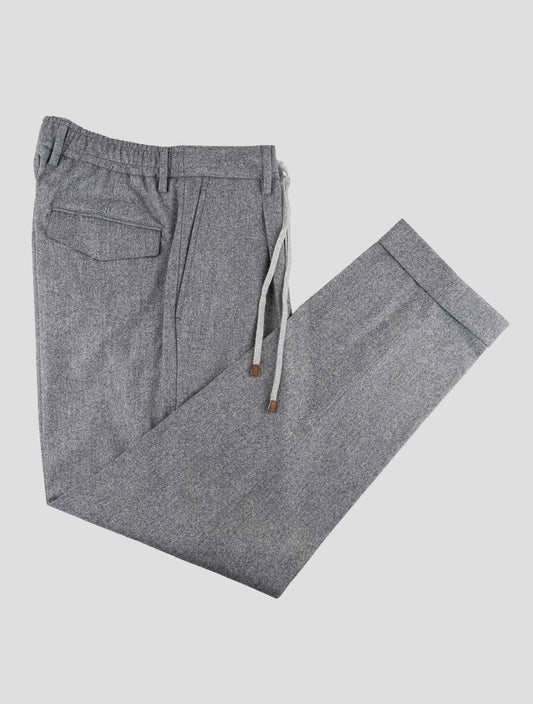 Barba Napoli Gray Virgin Wool Pants