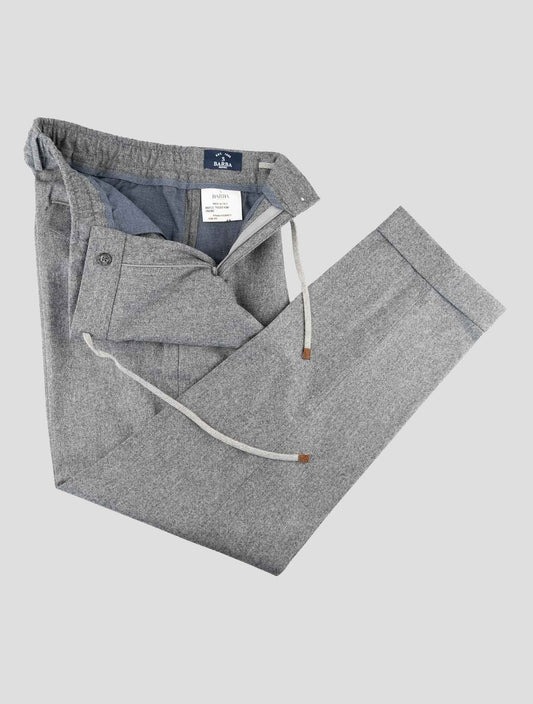Barba Napoli Gray Virgin Wool Pants