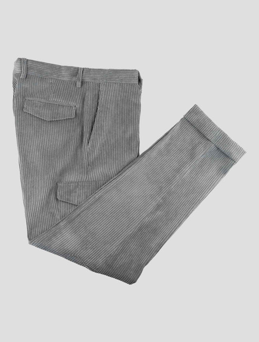 Barba Napoli Gray Pl Nylon Ea Cargo Velvet Pants